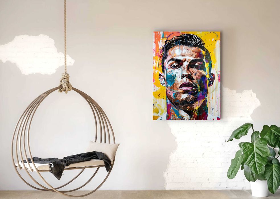 Obraz na płótnie Cristiano Ronaldo CR7 30x40 - Nowoczesny Portret