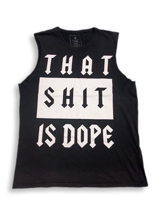 T-shirt bez rękawów bokserka czarna z nadrukiem SWAG Skate alternative