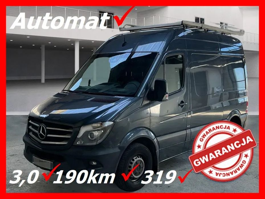 Mercedes-Benz SPRINTER 319  Automat 3,0 190km  Klima Tempomat Bagażnik Dachowy