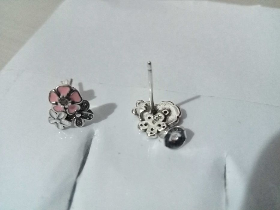 Brincos de Prata 925, flores