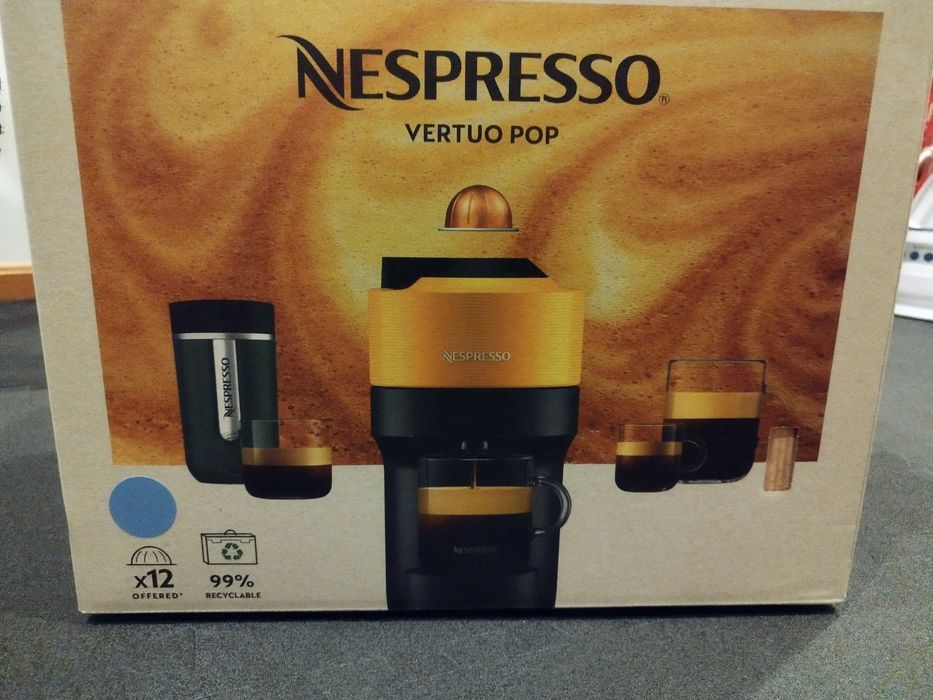 Maquina café Nespresso vértice pop azul