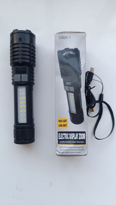 Lanterna USB com indicador de bateria e multicor nova na caixa64584977080963121