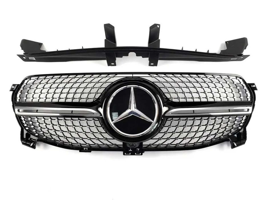 Решетка радиатора mercedes GLEw167 19-20г.Diamond Black(Normal бампер)