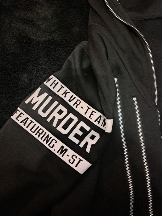 Czarna bluza rozpinana murder