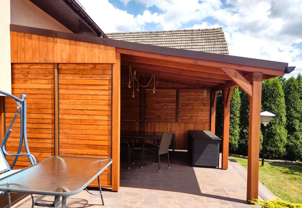 Zadaszenie tarasu, pergola tarasowa, altana, wiata, poliwęglan 16mm