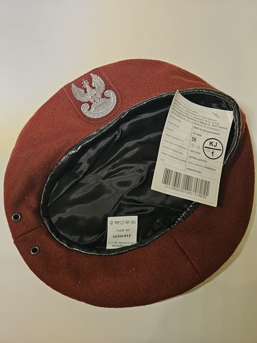Beret bordowy MON szeregowego rozmiar 56 wzór MON 418