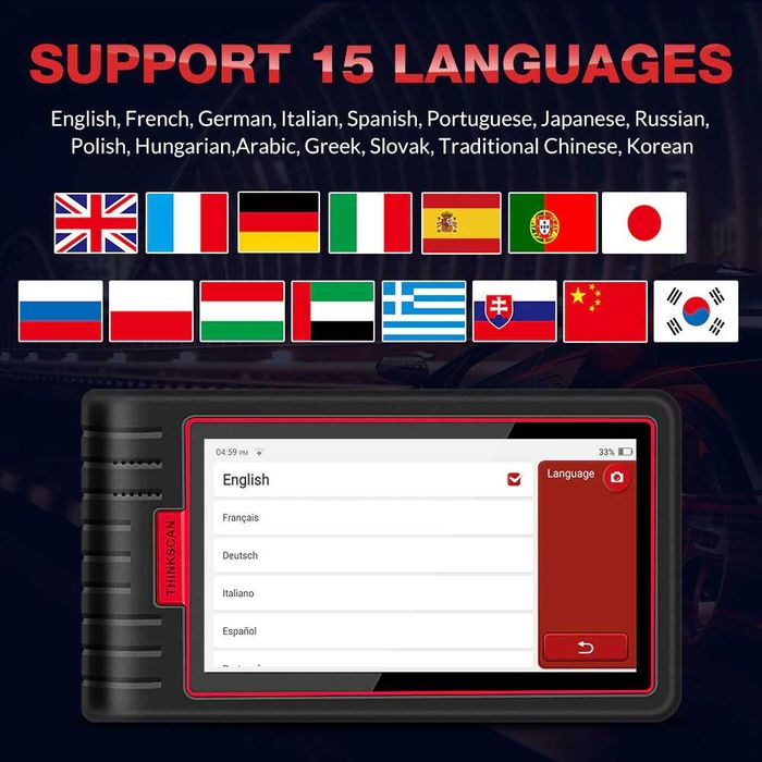 Thinkcar ThinkScan Max 2 Máquina Diagnóstico OBD/ 28 Funções (NOVO)