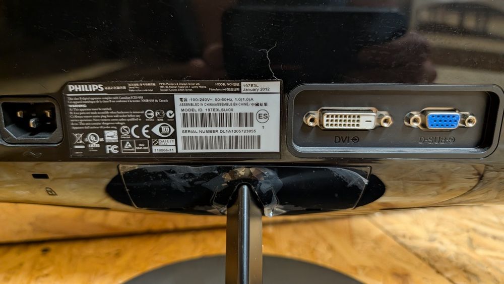 Monitor Philips 197EA3L 19" z podstawką DVI VGA