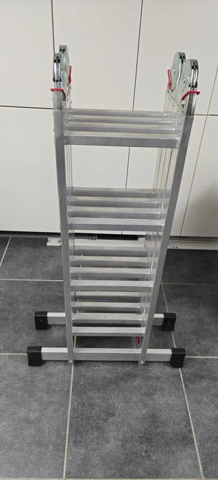 Escada 4,54m e escadote 2,3m multiposições 4x4 dobrada 1,25m