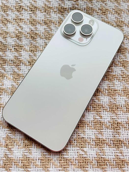 IPHONE 15 PRO MAX 256Gb ІДЕАЛ АКБ 100% White Titanium NEVERLOCK 90434