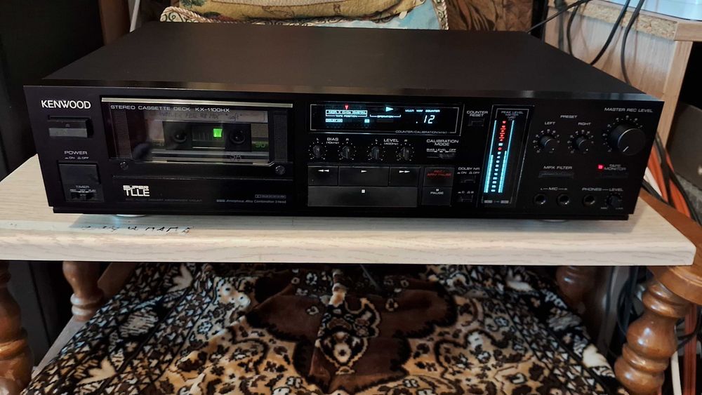Kenwood KX-1100 HX касетна дека 3-Head, Direct Drive, аморфна головка.
