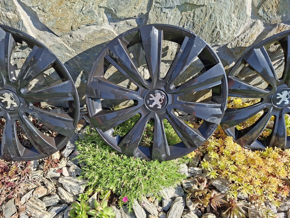 Kolpaki 16 do peugeota czarne 3szt