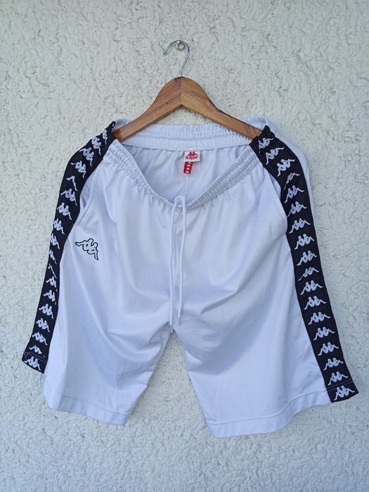 Шорти Kappa чоловічі білі капа з лампасами