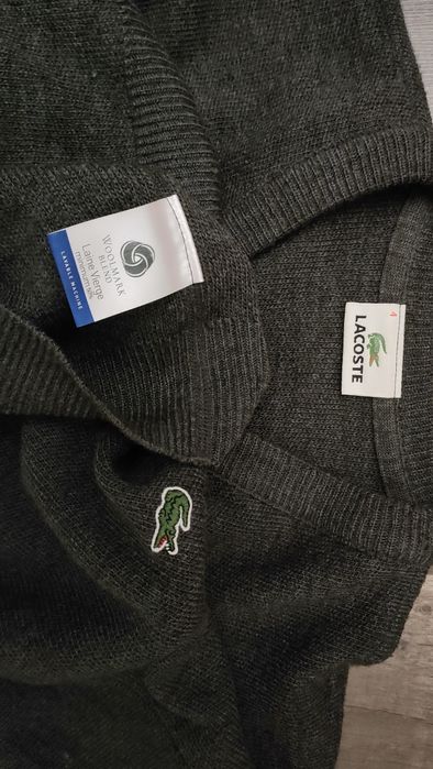 klasyczny ,prosty wełniany sweterek LACOSTE roz 4 super stan