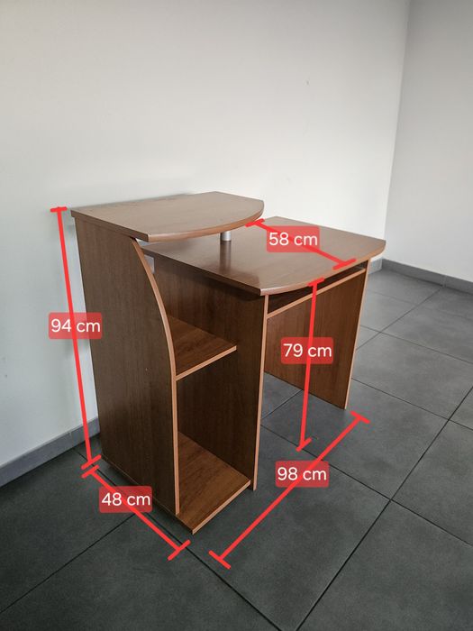 Secretária Compacta c/ Estantes - Como Nova