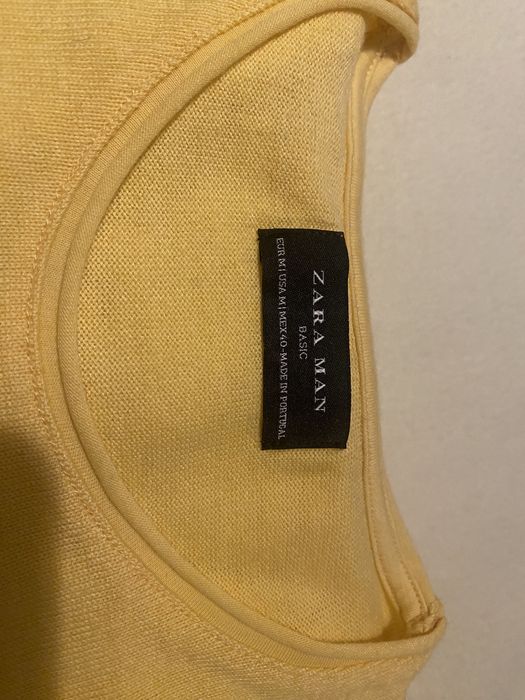 Malha algodão, da Zara Man, amarelo, Tam.M