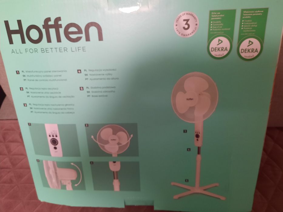 Wentylator stojący Hoffen 45 W z pilotem