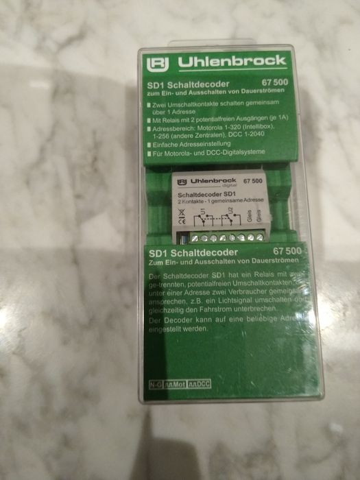 Dekoder przełączający SD1 firmy Uhlenbrock do H0, TT, N