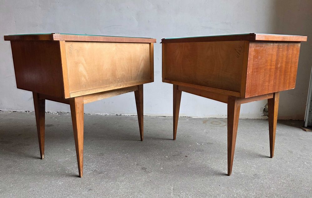 Para unikatowych szafek nocnych – Vintage lata 60. / Styl Mid-Century Modern