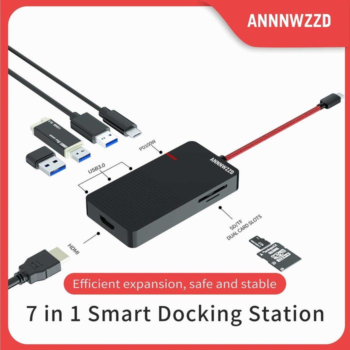 Adapter USB C Hub, 7 w 1