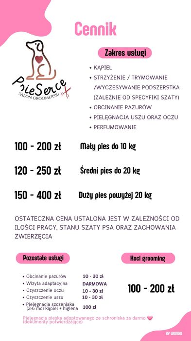 Groomer/fryzjer dla zwierząt