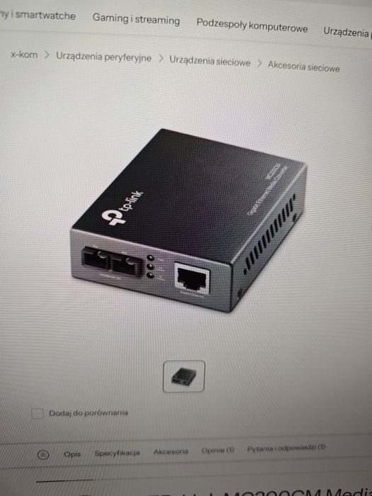 Dwa gigabitowe media konwertery TPLink