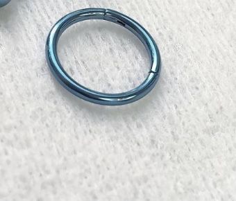 Титановое анодированное колечко серьга в нос 8мм