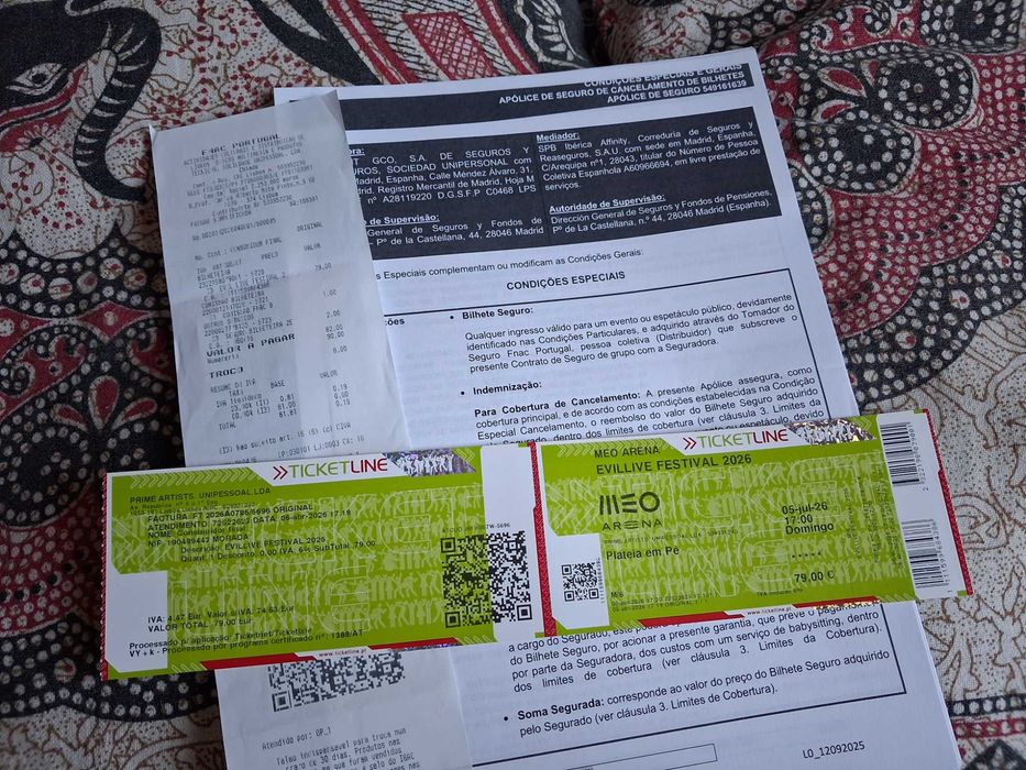Bilhete concerto festival evil live