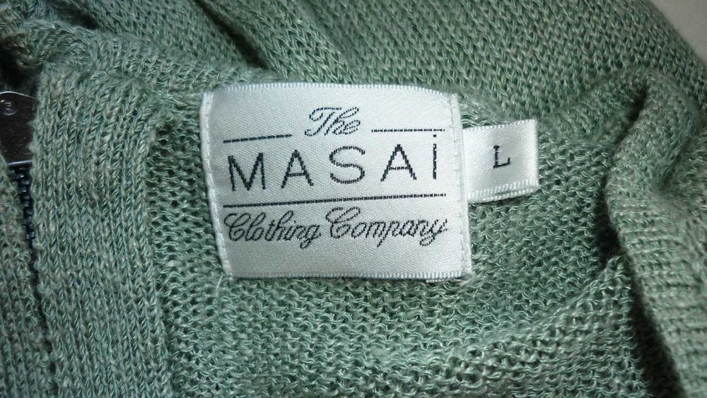 Masai- lniano-wiskozowy sweter / bluzka over  r; L