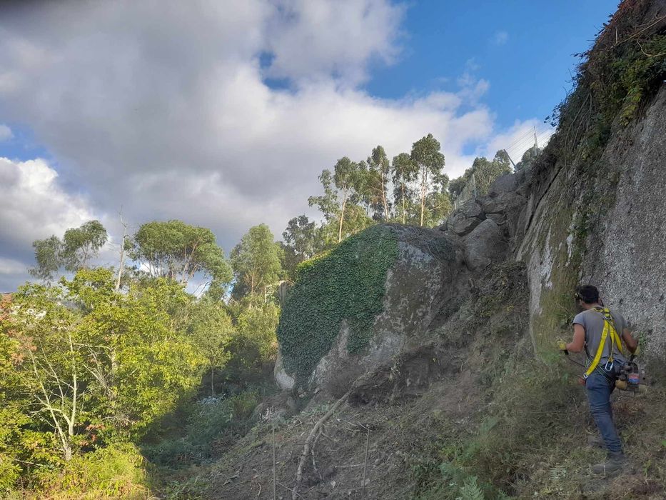 Limpeza de terrenos com roçadora