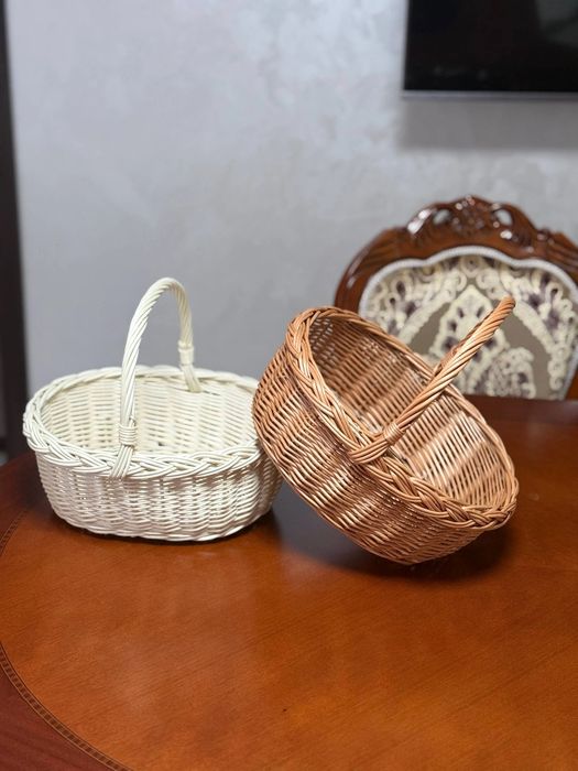 Кошик "Хінська" 1 шт. 31x27x14 см міцний плетений з натуральної лози