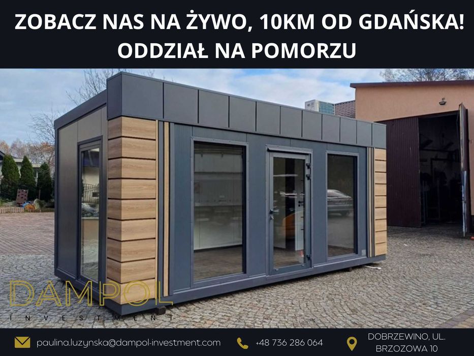 Nowoczesny Pawilon 6x3/18m2/biurowy/usługowy/sklep/firma/całoroczny