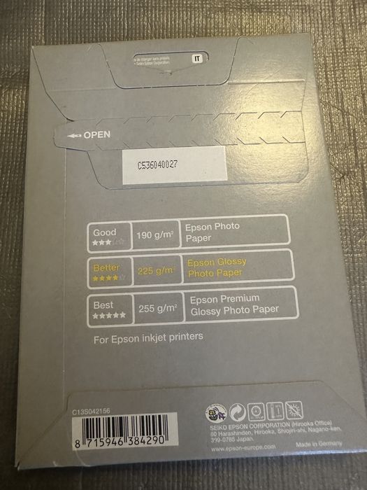 Photo paper Epson glossy (novo)