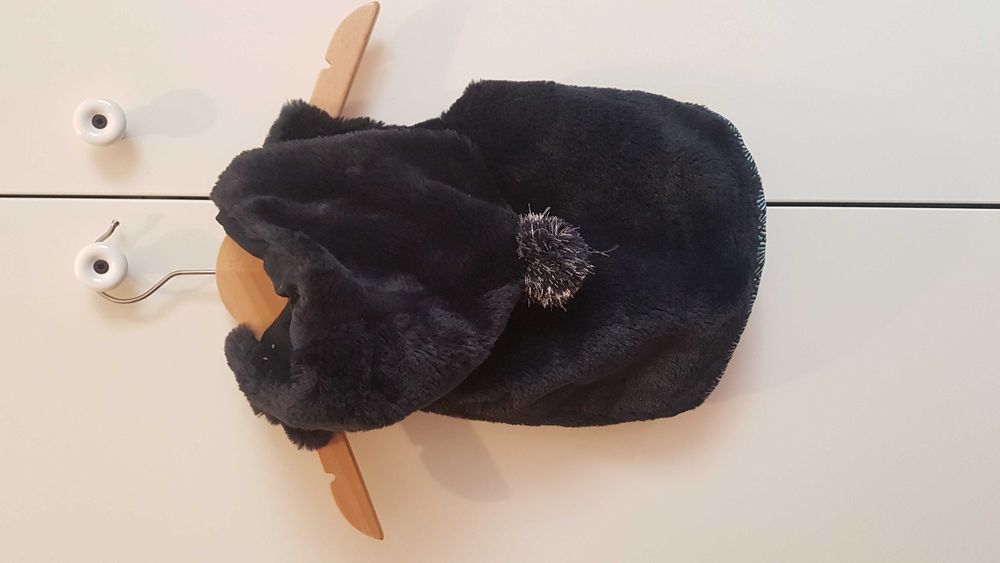 Colete pêlo com capuz azul Kiabi