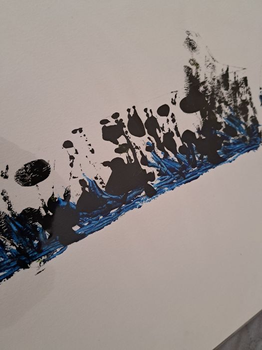 Pintura ilustração desenho de letra I - 42,2 x 29,8 cm - NOVO