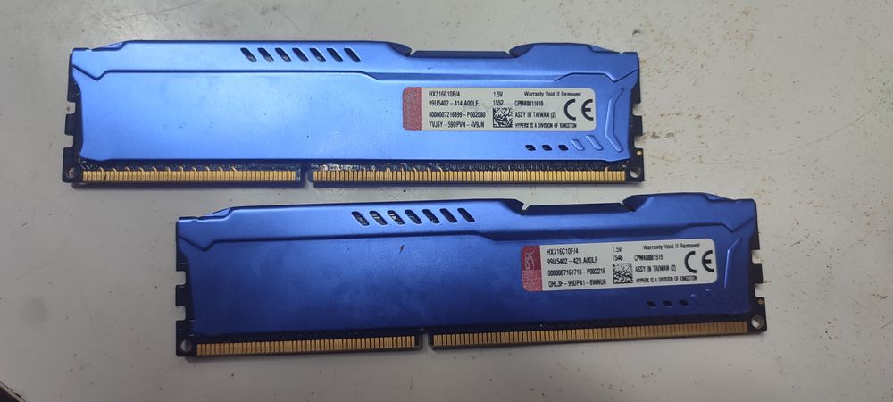 Пам'ять Kingston HyperX 1600Мгц ddr3 4gb*2=8gb2шт 8gb