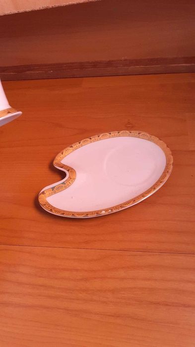 Conjunto 6 chavenas pires porcelana dourado edição limitada coleção chá café