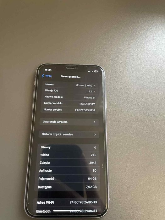 iPhone11 -64 GB fioletowy