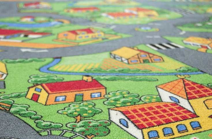 Коврик Ковер детский Дорога размер 5х2 м с подкладкой обпикованный