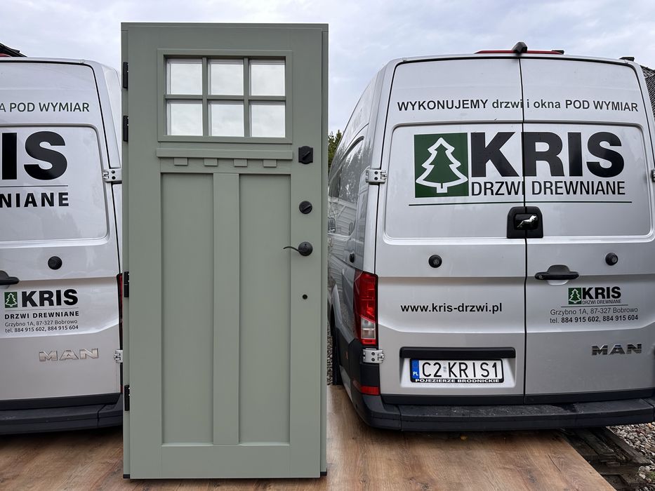 Drzwi zewnętrzne drewniane Amerykańskie Schlage MontażPolska