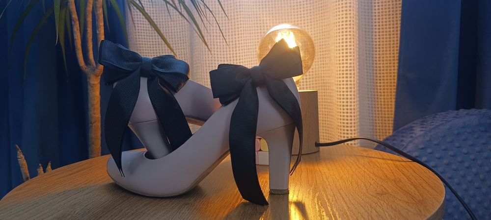 Buty ślubne pudrowy róż