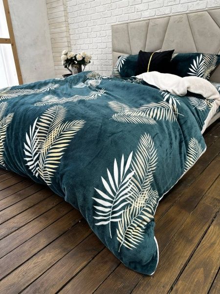Плюшева (велюрова) постільна білизна з мікрофібри. 1,5-ї та євро.