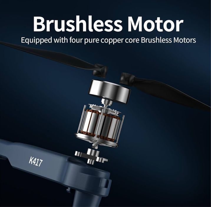 Dron K417 z kamerą 4K FPV składany WIFI bezszczotkowy silnik 3D FLIP
