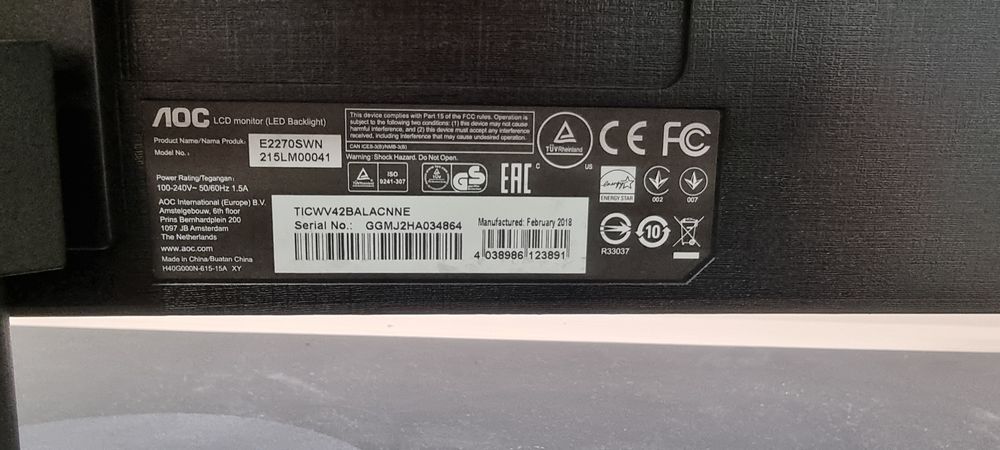 Monitor AOC 22 polegadas