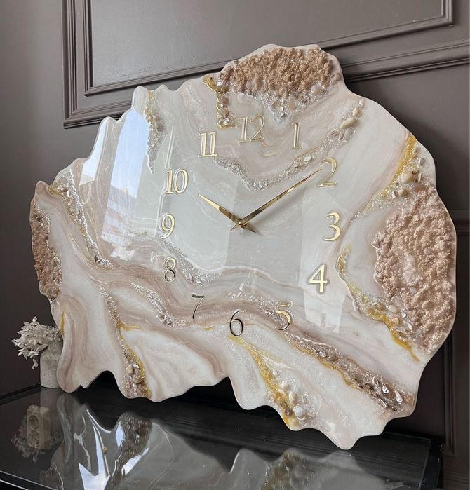 Годинник з епоксидної смоли, часы из эпоксидной смолы, подарунок