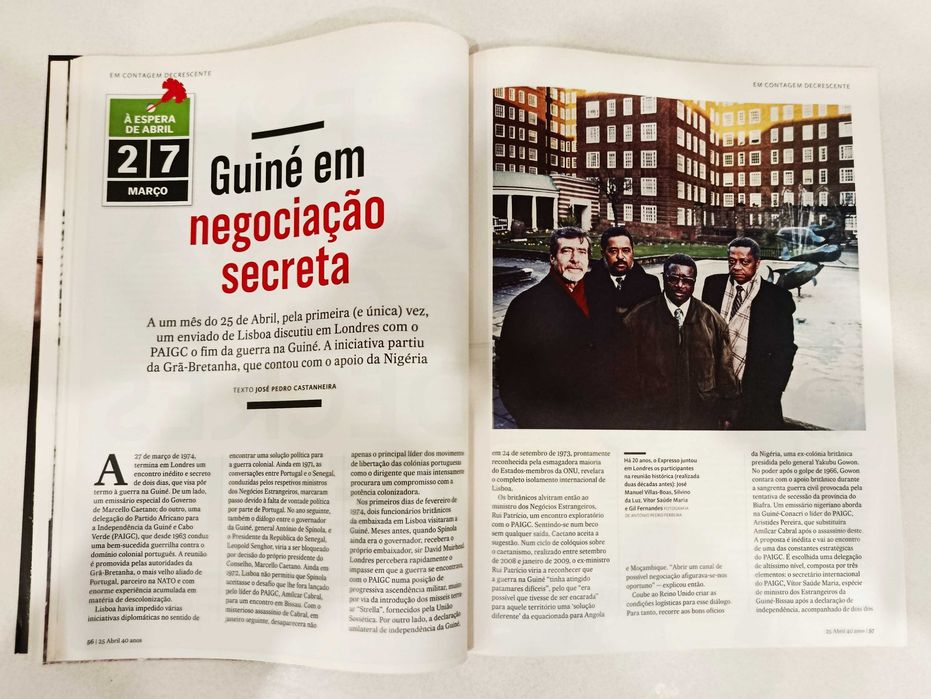 Revista Expresso - 25 de abril - 40 anos