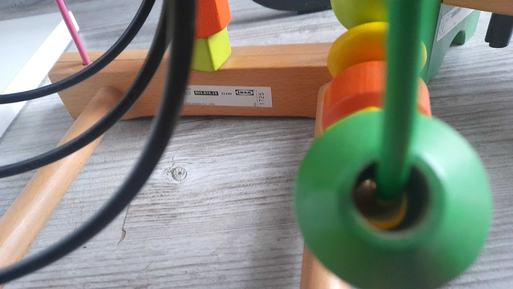 Ikea przekładanka + przebijak - drewniane topowe zabawki sensoryczne