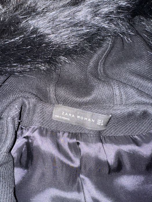 Casacos fazenda com capuz e pelo loja zara