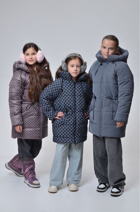 Зимова куртка пуховик дівчинка