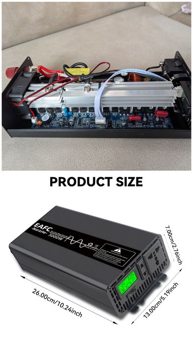 Інвертор Tataliken 3000w чистий синус євророзетка